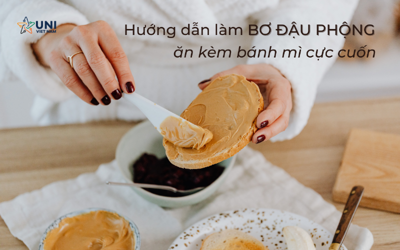 Bơ đậu phộng với bánh mì