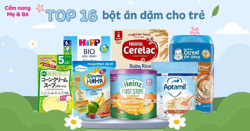 Các loại bột ăn dặm phổ biến