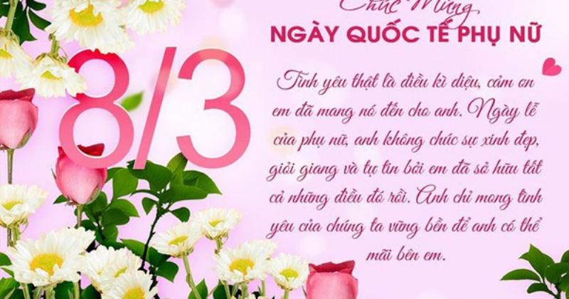 Chọn thiệp chúc mừng ngày 8/3 ý nghĩa