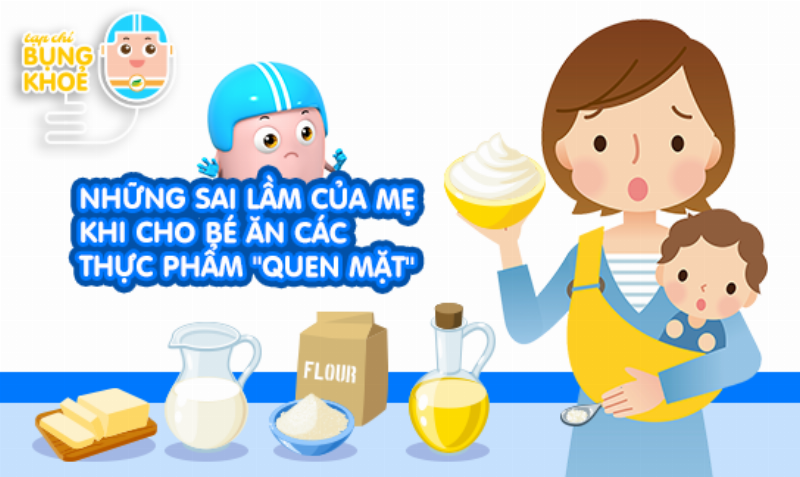 Sai Lầm Khi Cho Bé Ăn Váng Sữa