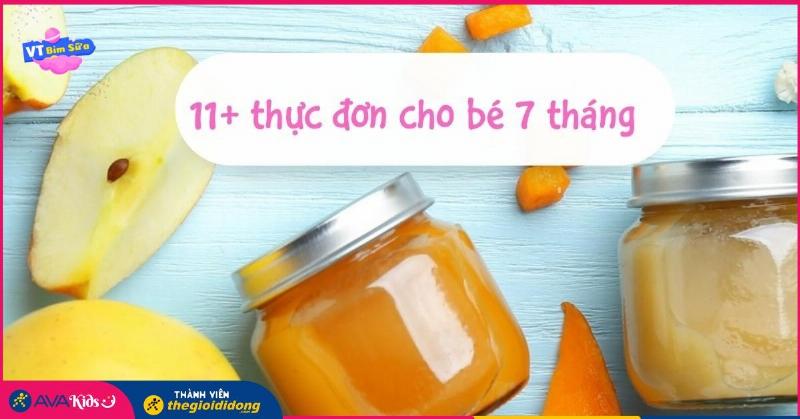 Thực đơn ăn thô bé 7 tháng bữa sáng