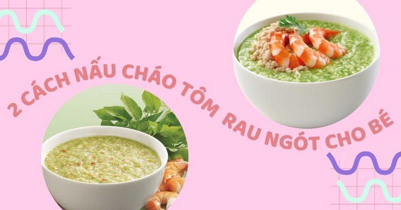 Tôm nấu rau ngót cho bé ăn dặm