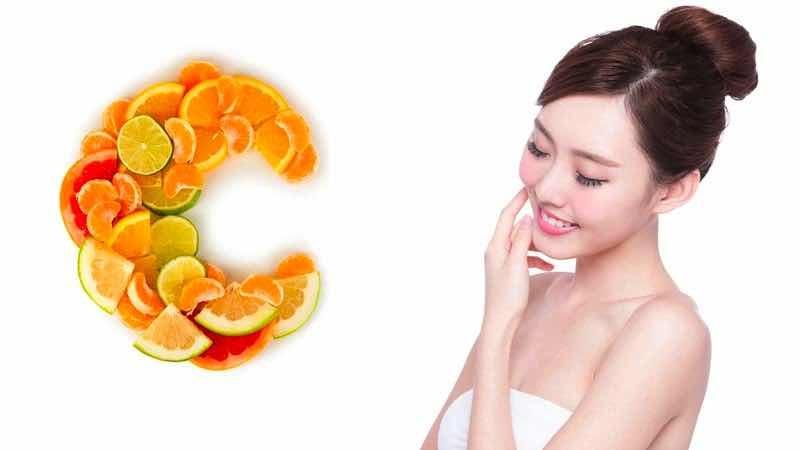 Chăm sóc da kết hợp uống Vitamin C